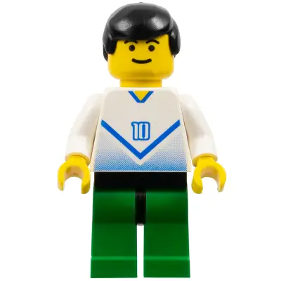  Soccer Player White & Blue Promo Player with Shirt #10