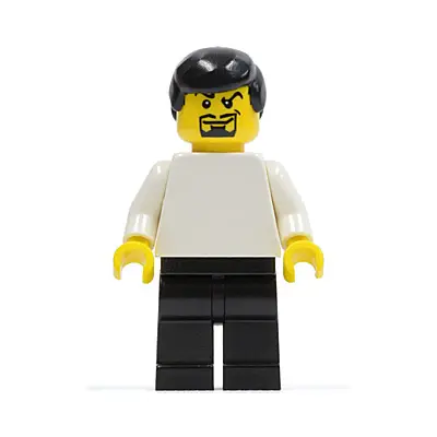  Plain White Torso with White Arms, Black Legs, Black Male Hair, Goatee (Soccer Player)