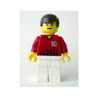  Soccer Player - Red and White Team with Number 14