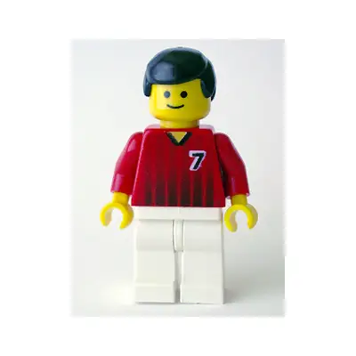  Soccer Player - Red and White Team with Number 7