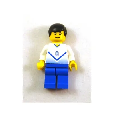  Soccer Player White & Blue Team with shirt  #8
