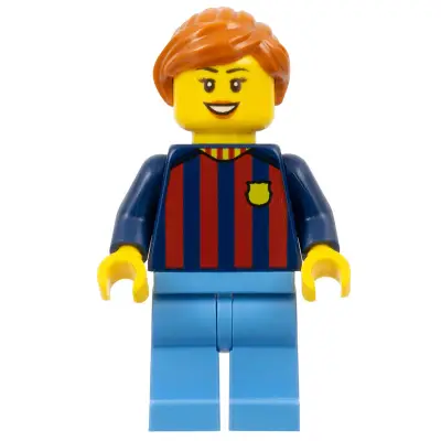  Soccer Fan - FC Barcelona, Female, Medium Blue Legs