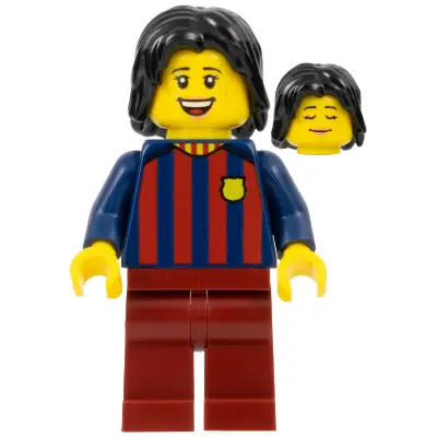  Soccer Fan - FC Barcelona, Female, Dark Red Legs