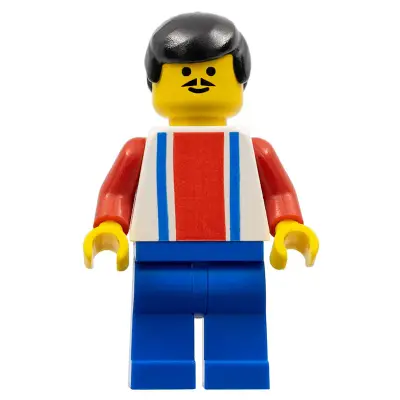  Soccer Player - Red, White, and Blue Team with Number 4 on Back