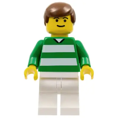  Soccer Player - Green and White Team with Number 11 on Back