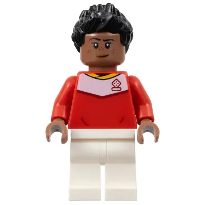  Soccer Spectator - Red Soccer Jersey, White Legs, Black Spiked Hair