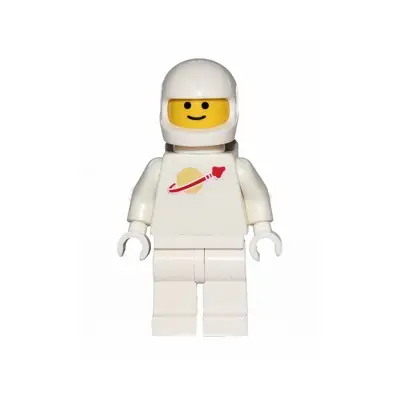  Classic Space - White with Air Tanks and Motorcycle (Standard) Helmet, Logo High on Torso (Second Reissue)