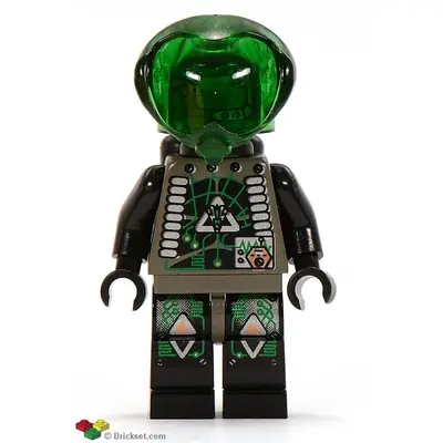  Insectoids Zotaxian Alien - Male, Gray and Black with Green Circuits and Silver Hoses, with Air Tanks (Professor Webb / Locust)