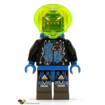  Insectoids Zotaxian Alien - Male, Black and Blue with Silver Circuits, with Air Tanks (Captain Wizer / Captain Zec)