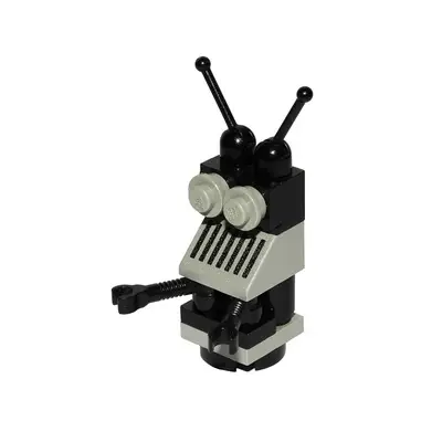  Classic Space Droid - Round Plate Base, Light Gray and Black