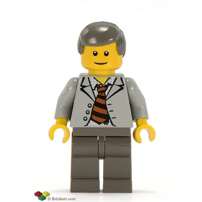  Scientist With Open Jacket, Black and Brown Stripe Tie and Plaid Shirt