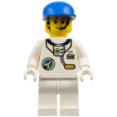  Space Port - Astronaut C1, White Legs, Blue Cap