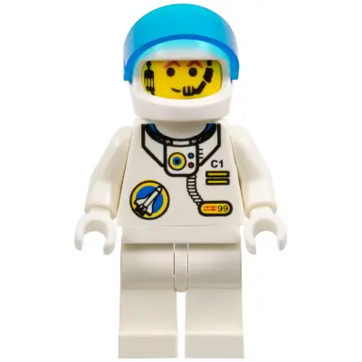  Space Port - Astronaut C1, White Legs, White Helmet, Visor