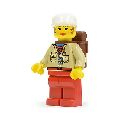  Miss Gail Storm / Pippin Reed - Tan Shirt, Red Legs, White Cap, Brown Backpack