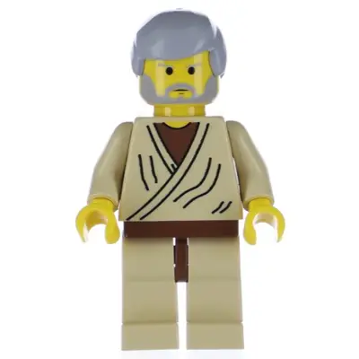  Obi-Wan Kenobi - Old, Yellow Head, Light Bluish Gray Hair