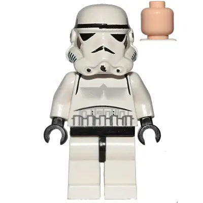  Imperial Stormtrooper - Light Nougat Head, Solid Mouth Helmet