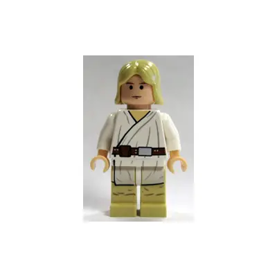  Luke Skywalker - Tatooine, Light Nougat, Long Hair, White Tunic, Tan Legs