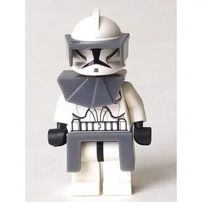 Clone Trooper (Phase 1) - Dark Bluish Gray Visor, Pauldron, and Kama, Large Eyes