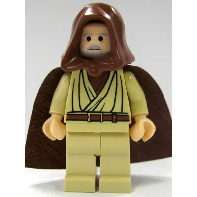  Obi-Wan Kenobi - Old, Reddish Brown Hood and Cape, Black Eyes
