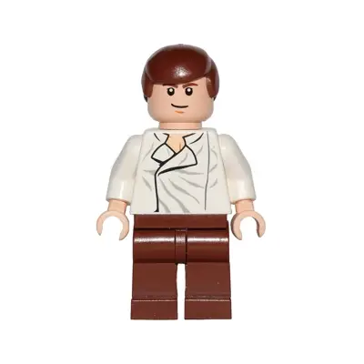  Han Solo - White Shirt with Wrinkles on Front, Reddish Brown Legs, Lopsided Grin