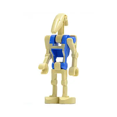  Battle Droid Pilot - Blue Torso with Tan Insignia, Angled Arms