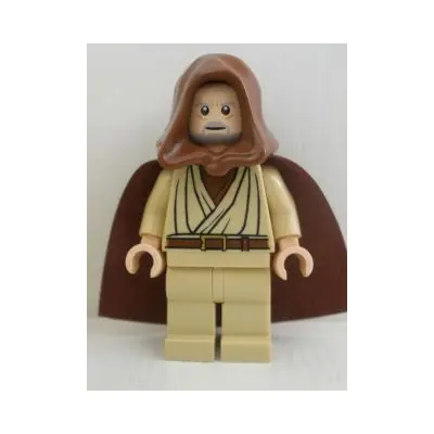  Obi-Wan Kenobi - Old, Reddish Brown Hood and Cape, Eyes with Glints