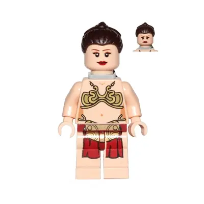  Princess Leia - Jabba Slave Outfit, Dark Brown Long Braid