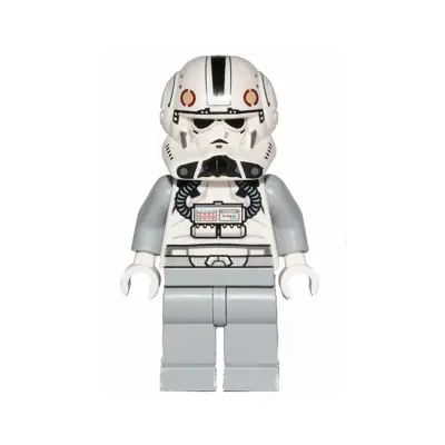  Clone Trooper V-wing Pilot (Phase 2) - Light Bluish Gray Arms and Legs, White Head