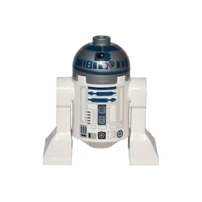  Astromech Droid, R2-D2 - Flat Silver Head, Lavender Dots and Small Receptor
