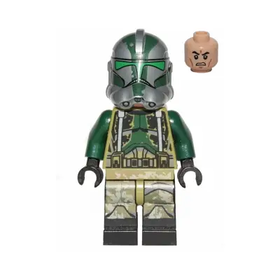  Clone Trooper Commander Gree, 41st Elite Corps (Phase 2) - Kashyyyk Camouflage, Scowl