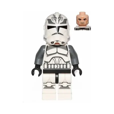  Clone Trooper, 104th Battalion 'Wolfpack' (Phase 2) - Dark Bluish Gray Markings, Large Eyes
