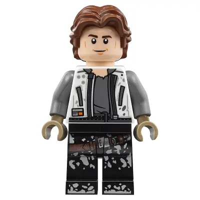  Han Solo, White Jacket, Black Legs with Dirt Stains