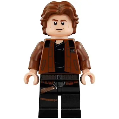  Han Solo, Black Legs with Holster Pattern, Brown Jacket with Black Shoulders
