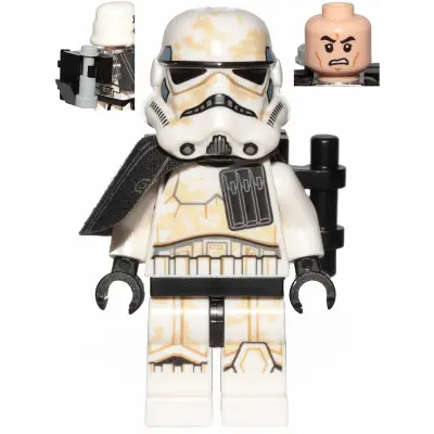  Sandtrooper (Enlisted) - Black Pauldron, Ammo Pouch, Dirt Stains, Survival Backpack