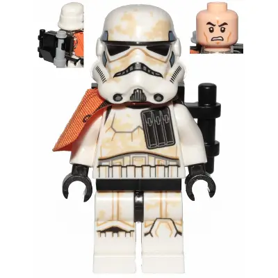  Sandtrooper Squad Leader (Captain) - Orange Pauldron, Ammo Pouch, Dirt Stains, Survival Backpack