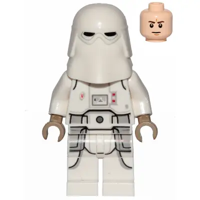  Snowtrooper, Printed Legs, Dark Tan Hands, Frown