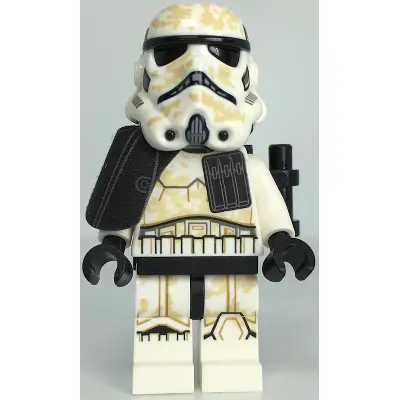  Sandtrooper (Enlisted) - Dual Molded Helmet, Black Pauldron, Ammo Pouch, Dirt Stains, Survival Backpack, Frown