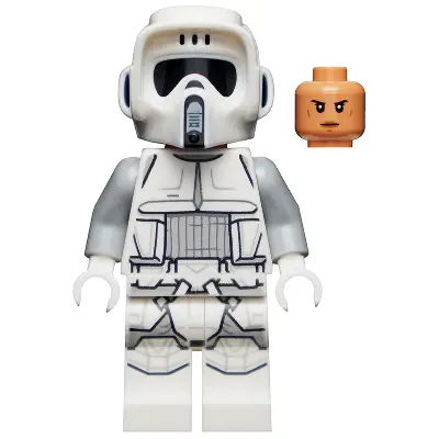  Imperial Scout Trooper, Hoth - Female, Dual Molded Helmet, Nougat Head, Smirk