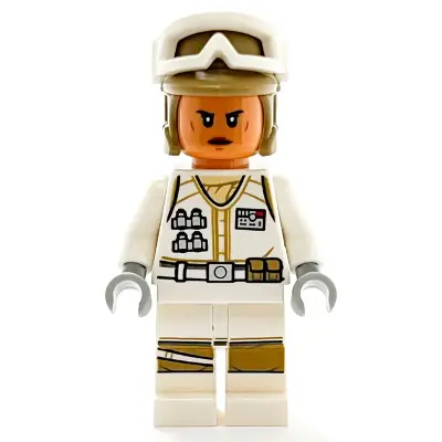  Hoth Rebel Trooper White Uniform, Dark Tan Helmet, Female