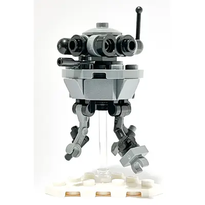  Imperial Probe Droid - Black and Dark Bluish Gray Body, White Plate Stand