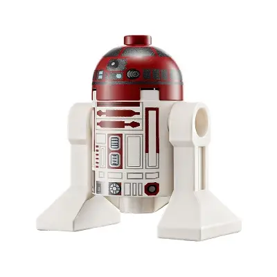  Astromech Droid, R4-P17 - Silver Band Around Dome, Dark Bluish Gray Rectangles