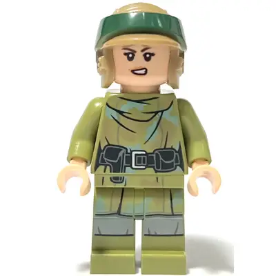  Princess Leia - Olive Green Endor Outfit, Helmet