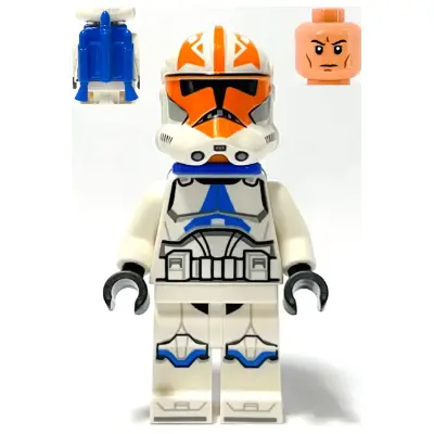  Clone Trooper, 501st Legion, 332nd Company (Phase 2) - Helmet with Holes and Togruta Markings, Blue Jet Pack