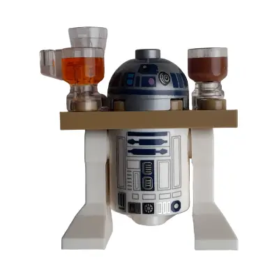 Astromech Droid, R2-D2 - Dark Tan Serving Tray, Flat Silver Head