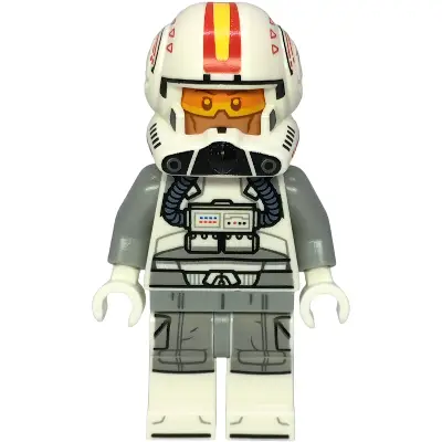  Clone Trooper Pilot (Phase 2) - Light Bluish Gray Arms, Nougat Head