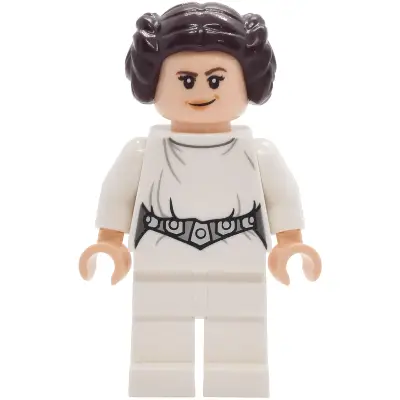  Princess Leia - White Dress, Detailed Belt with 5 Emblems