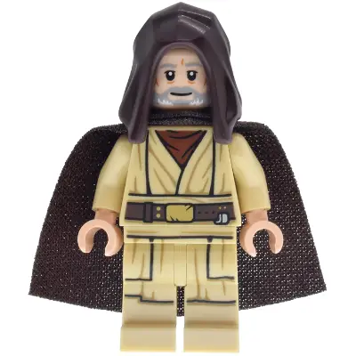  Obi-Wan Kenobi - Old, Dark Brown Hood and Spongy Cape