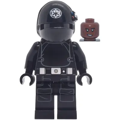  Imperial Gunner - Helmet with White Imperial Logo, Reddish Brown Head