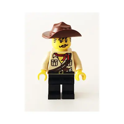  Johnny Thunder (The Lego Movie - Dark Brown Straps, White Pupils)