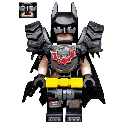  Batman - Battle Ready, Tire Armor, Tattered Cape, Yellow Utility Belt